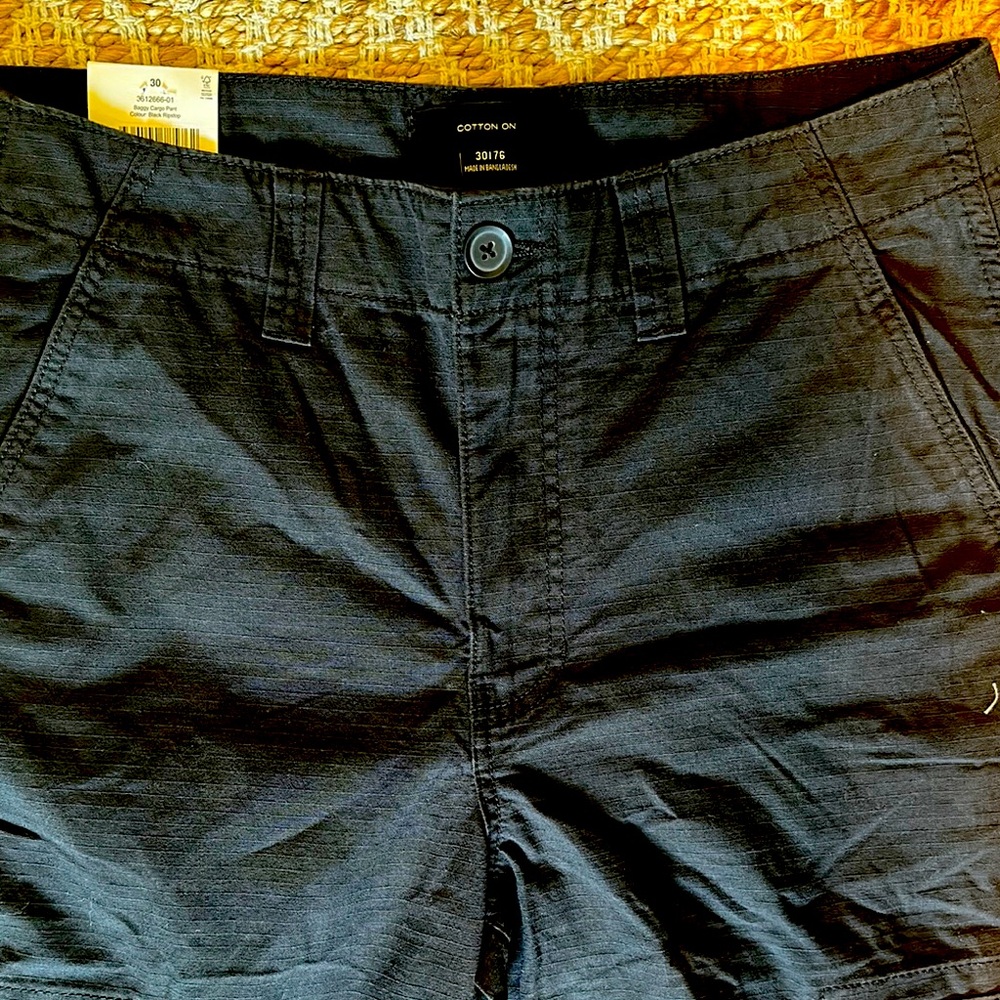 Cotton On Men's Black Cargo Pants
